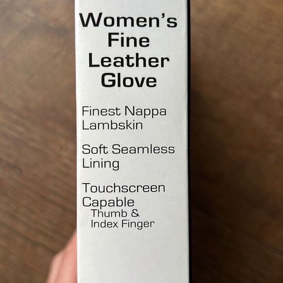 Leather Tech Gloves Nappa Touchscreen Technology Sz S soft Black lambskin NEW - Picture 3 of 7